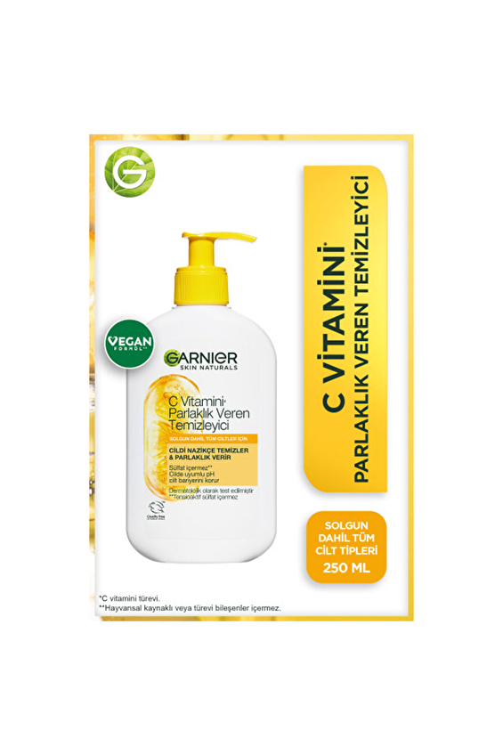 Garnier C Vitamini Parlaklık Veren Temizleyici 250ML Garnier C Vitamini Parlaklık Veren Temizleyici 250ML