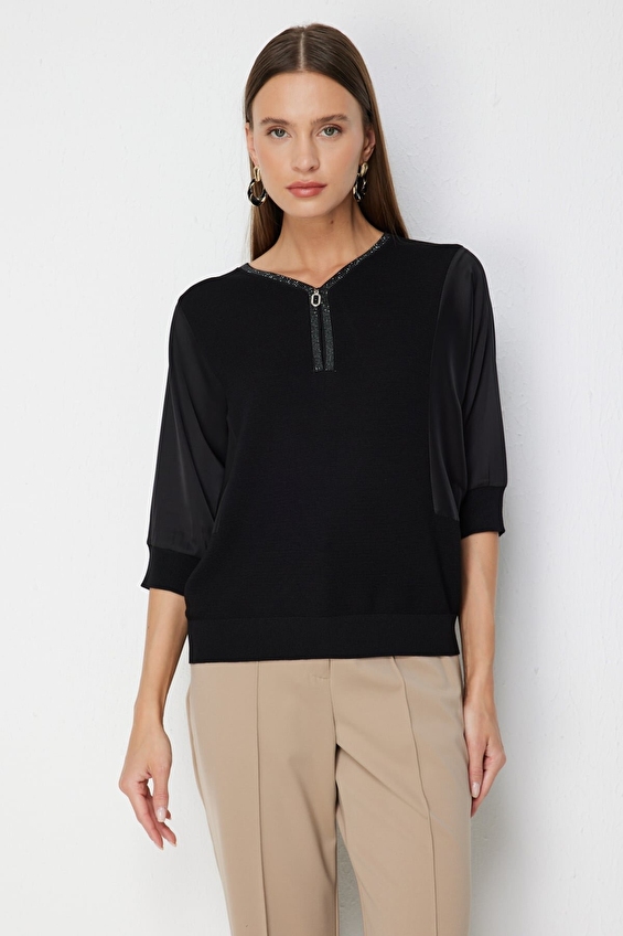 Onfashion Kadın Bluz 70437 Siyah Onfashion Kadın Bluz 70437 Siyah