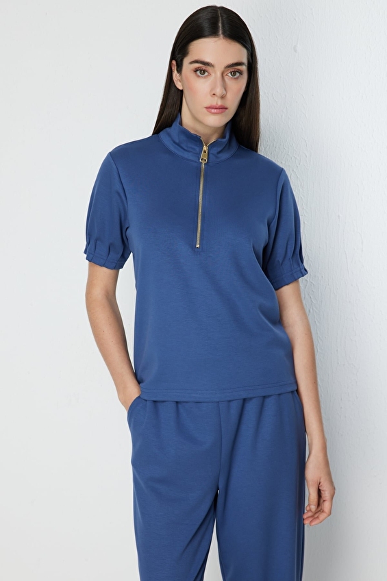 Onfashion Kadın Bluz 76373 Indıgo Onfashion Kadın Bluz 76373 Indıgo