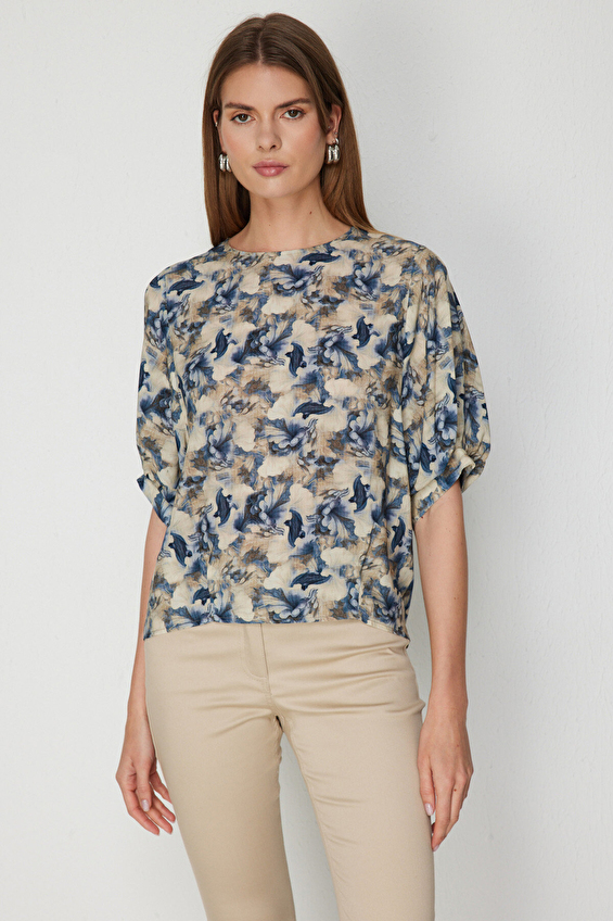 Onfashion Kadın Bluz 74474 Indıgo Onfashion Kadın Bluz 74474 Indıgo