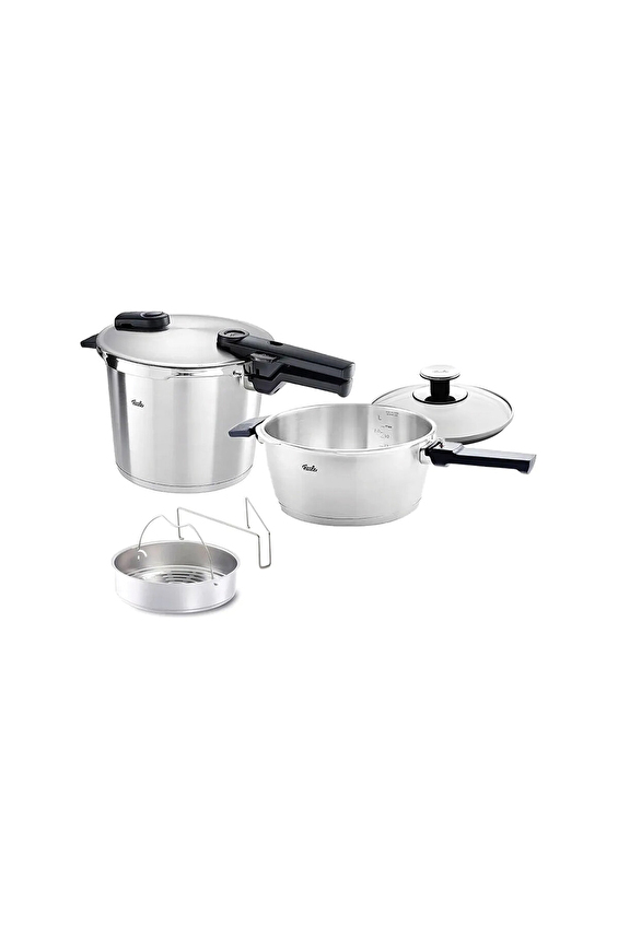 Fissler Vitaquick Premium Düdüklü Tencere With Insert 3,5 + 6 Litre Fissler Vitaquick Premium Düdüklü Tencere With Insert 3,5 + 6 Litre