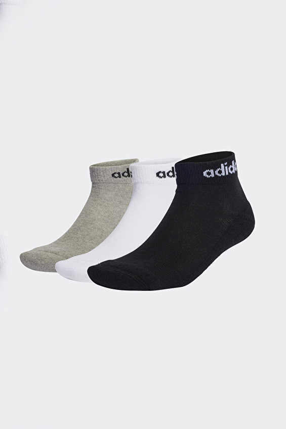 Adidas Unisex 3'lü Çorap IC1304 Siyah/beyaz/gri