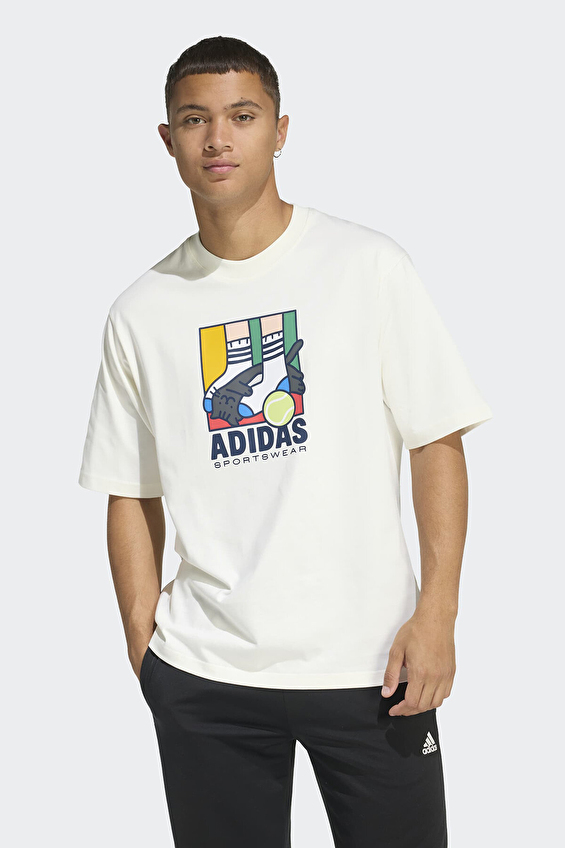Adidas Erkek Tişört KE4341 Kırık beyaz Adidas Erkek Tişört KE4341 Kırık beyaz