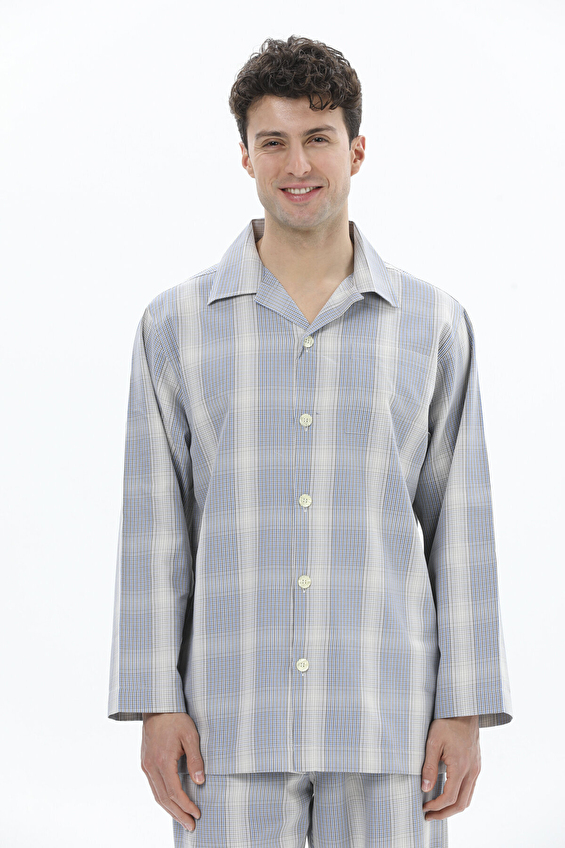 The Don Erkek Pijama Takımı TDNPJM001093 MV/BYZ Mavi/beyaz The Don Erkek Pijama Takımı TDNPJM001093 MV/BYZ Mavi/beyaz