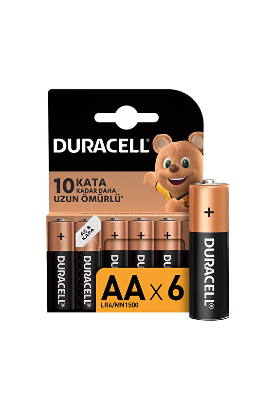 Duracell 6'Lı Kalem Pil AA Duracell 6'Lı Kalem Pil AA