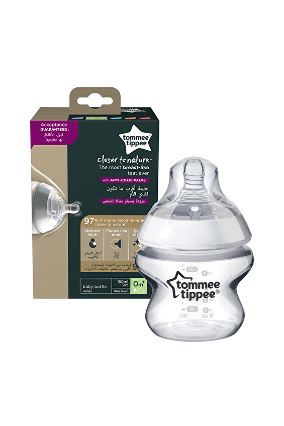 Tommee Tippee 1x150 ml PP Closer to Nature Biberon Beyaz 40089