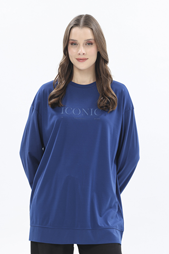 İkoll Kadın Sweatshirt 0034297 Lacivert İkoll Kadın Sweatshirt 0034297 Lacivert