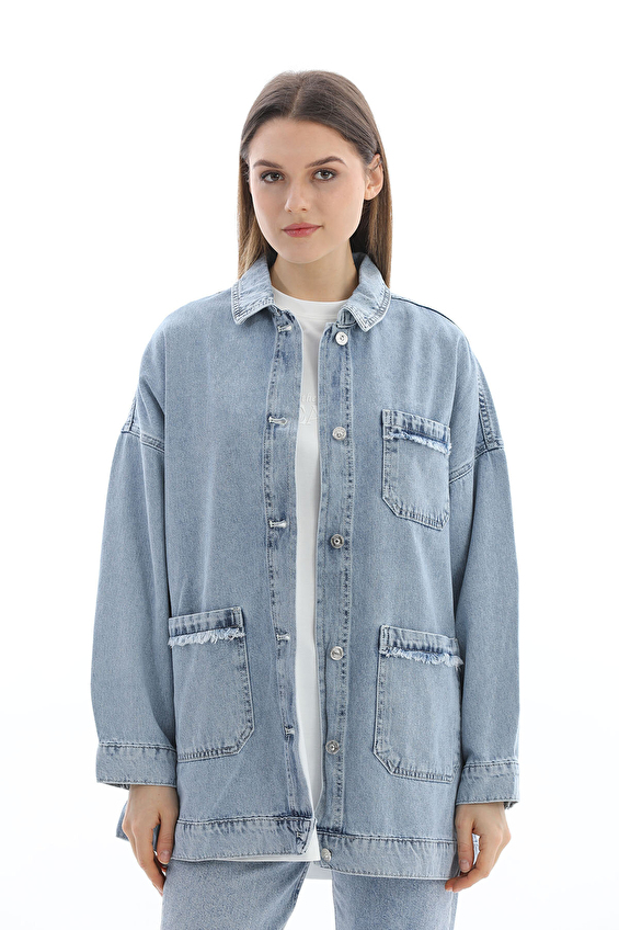 İkoll Kadın Ceket 0034659 Mavi İkoll Kadın Ceket 0034659 Mavi