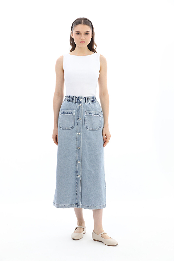 İkoll Kadın Etek 0034658 Mavi İkoll Kadın Etek 0034658 Mavi