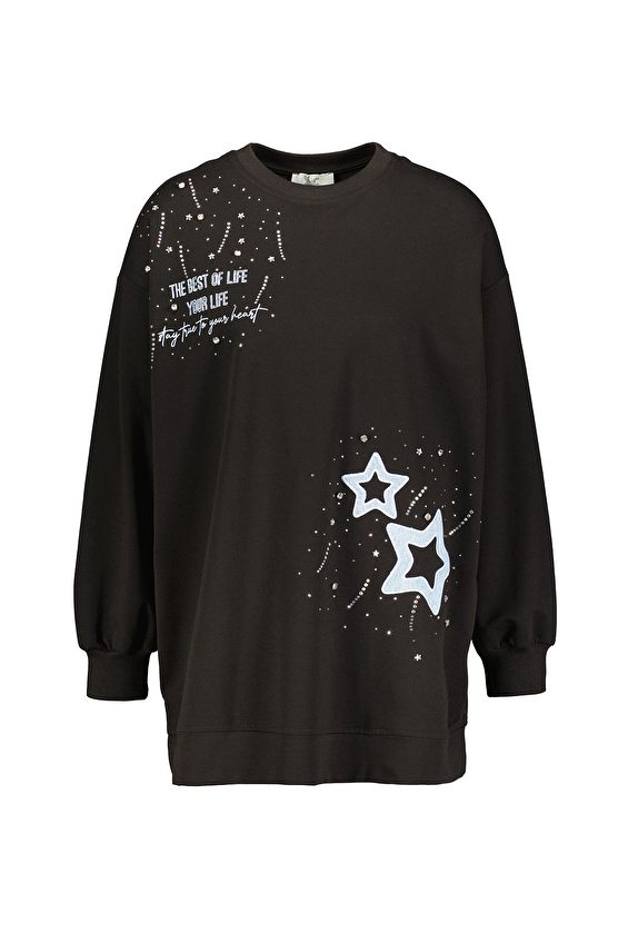 İkoll Kadın Sweatshirt 0034842 Siyah İkoll Kadın Sweatshirt 0034842 Siyah