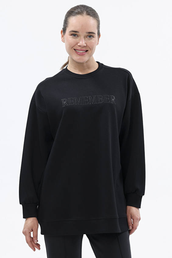 İkoll Kadın Sweatshirt 0035782 Siyah İkoll Kadın Sweatshirt 0035782 Siyah