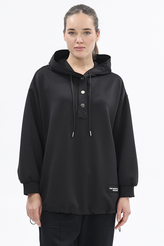 İkoll Kadın Sweatshirt 0035785 Siyah İkoll Kadın Sweatshirt 0035785 Siyah