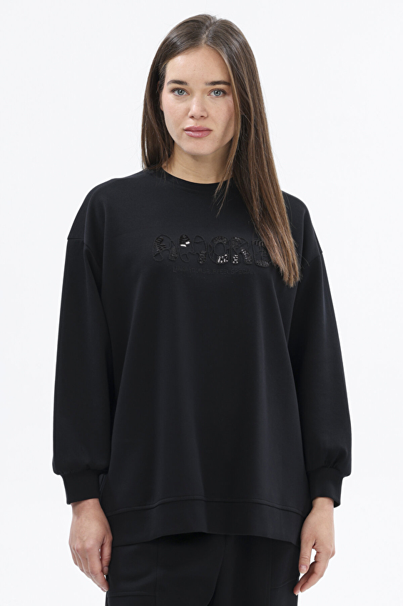 İkoll Kadın Sweatshirt 0035968 Siyah İkoll Kadın Sweatshirt 0035968 Siyah