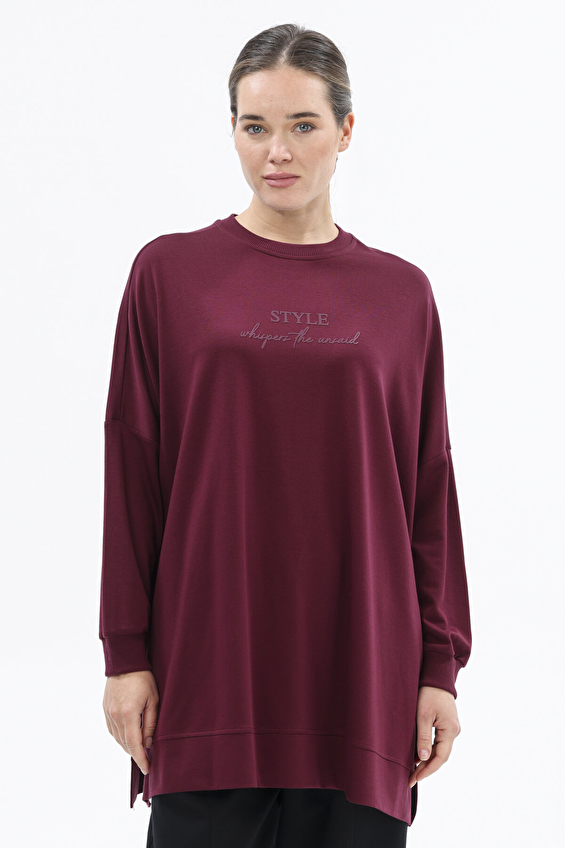 İkoll Kadın Sweatshirt 0034855 Bordo İkoll Kadın Sweatshirt 0034855 Bordo