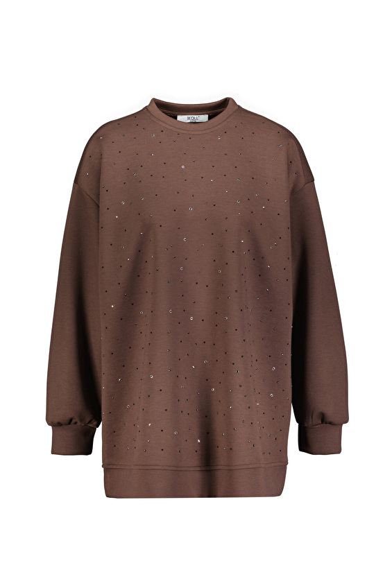 İkoll Kadın Sweatshirt 0036135 Kahverengi İkoll Kadın Sweatshirt 0036135 Kahverengi
