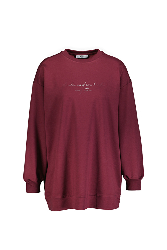 İkoll Kadın Sweatshirt 0036273 Bordo İkoll Kadın Sweatshirt 0036273 Bordo