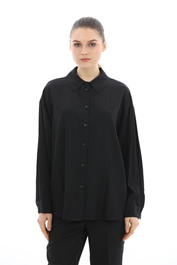 İkoll Kadın Gömlek 0036504 Siyah İkoll Kadın Gömlek 0036504 Siyah