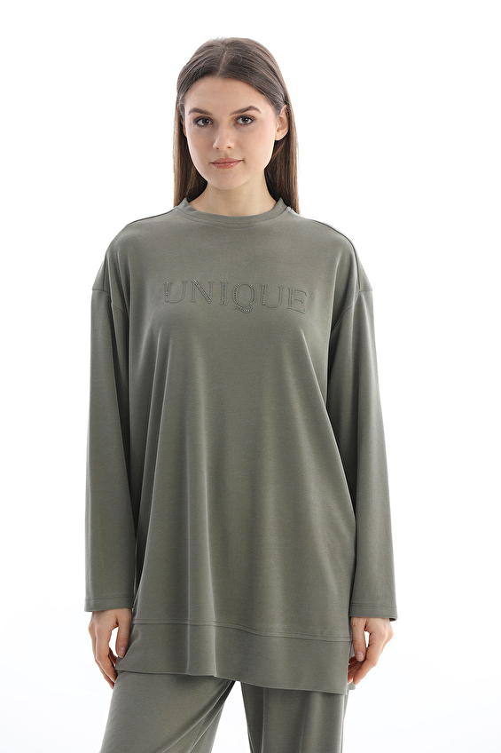 İkoll Kadın Tişört 0036584 Haki İkoll Kadın Tişört 0036584 Haki