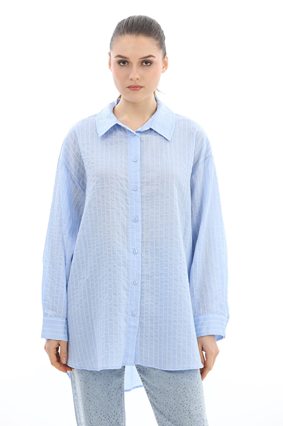 İkoll Kadın Gömlek 0036987 Açık mavi İkoll Kadın Gömlek 0036987 Açık mavi