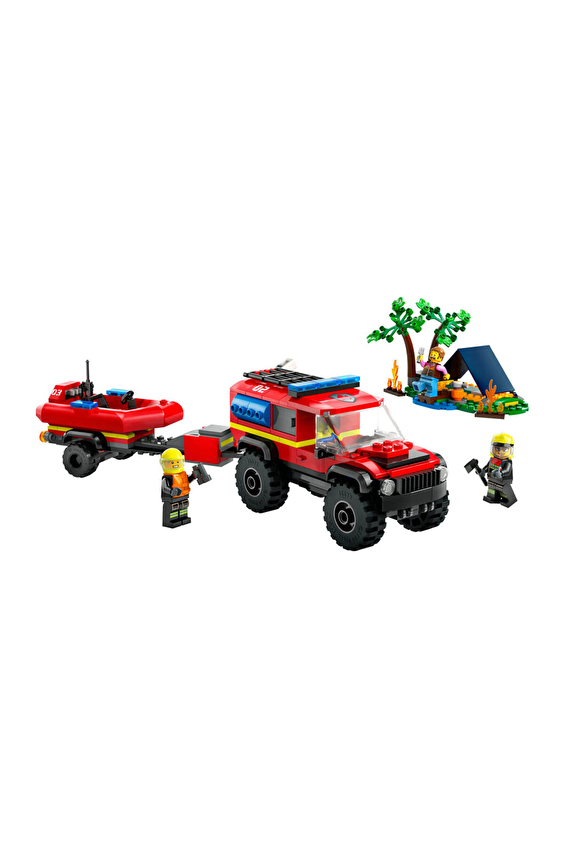 LEGO 4x4 Kurtarma Botlu İtfaiye Kamyonu LEGO 4x4 Kurtarma Botlu İtfaiye Kamyonu