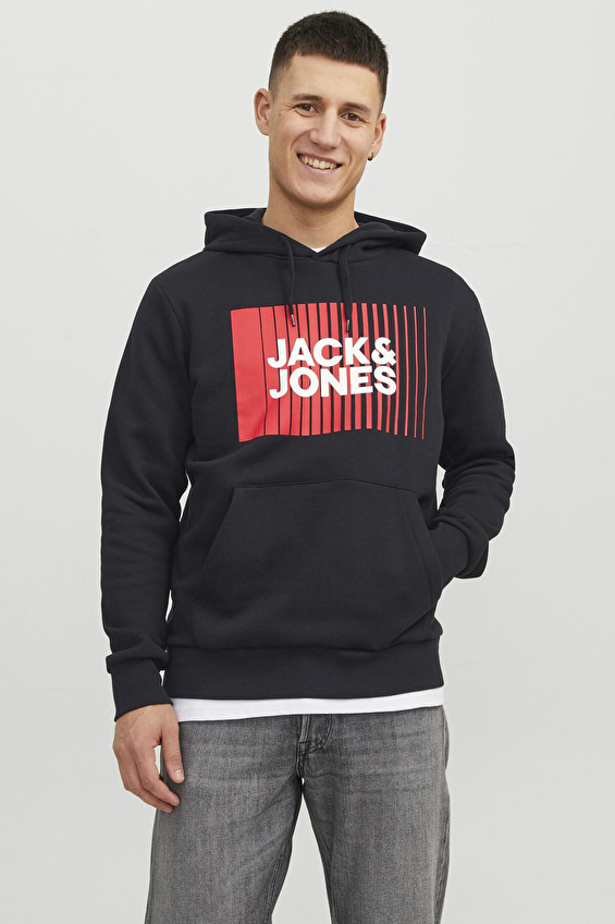 Jack&Jones Regular Fit Erkek Sweatshirt 12233599 BLACK Siyah Jack&Jones Regular Fit Erkek Sweatshirt 12233599 BLACK Siyah