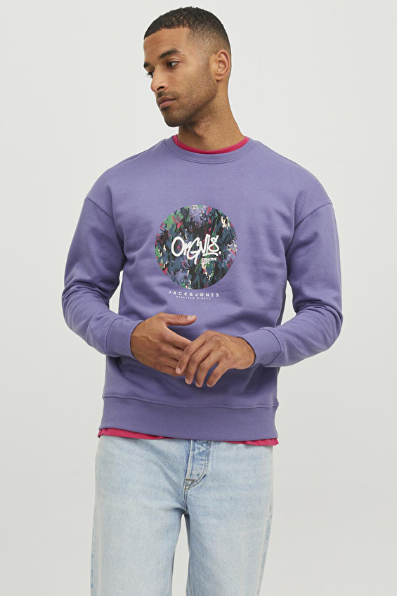Jack&Jones Erkek Sweatshirt 12242366 Mor Jack&Jones Erkek Sweatshirt 12242366 Mor