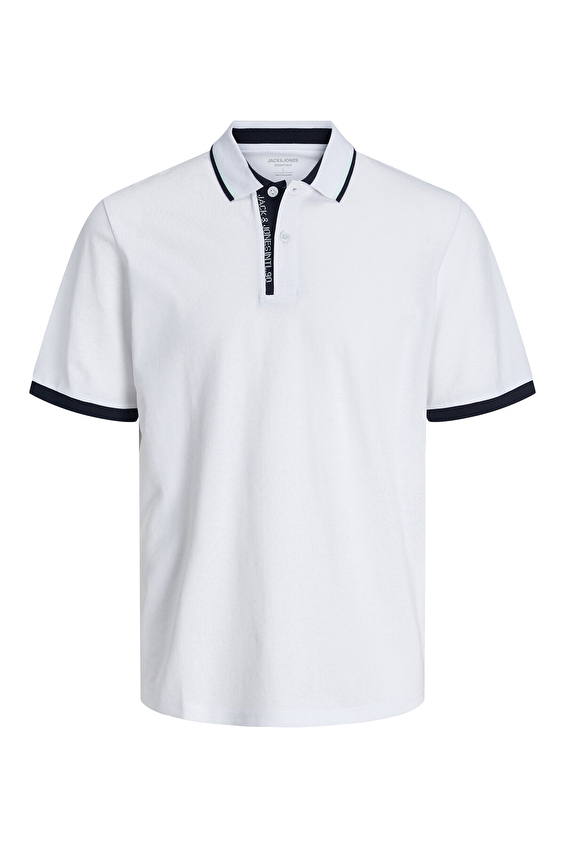 Jack&Jones Erkek Polo Yaka Tişört 12248442 Beyaz