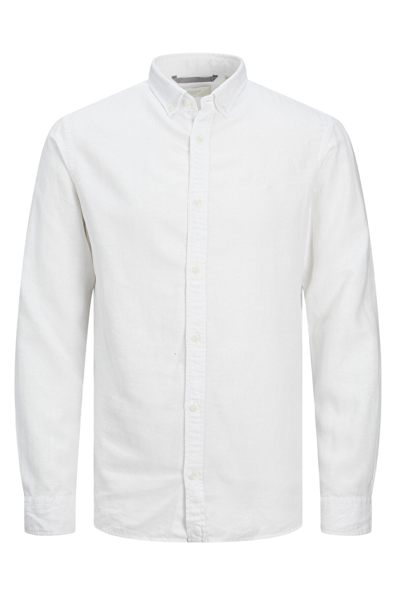 Jack&Jones Erkek Keten Gömlek 12251024 Beyaz