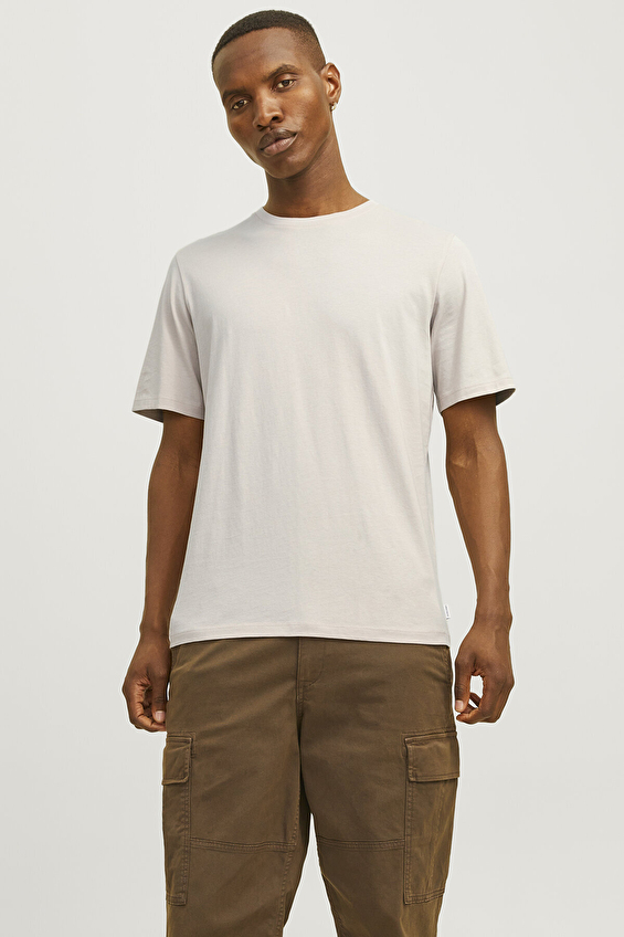 Jack&Jones Erkek Tişört 12156101 MOONBEAM Bej Jack&Jones Erkek Tişört 12156101 MOONBEAM Bej
