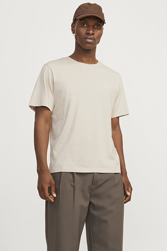 Jack&Jones Erkek Tişört 12151955 MOONBEAM Taş Jack&Jones Erkek Tişört 12151955 MOONBEAM Taş