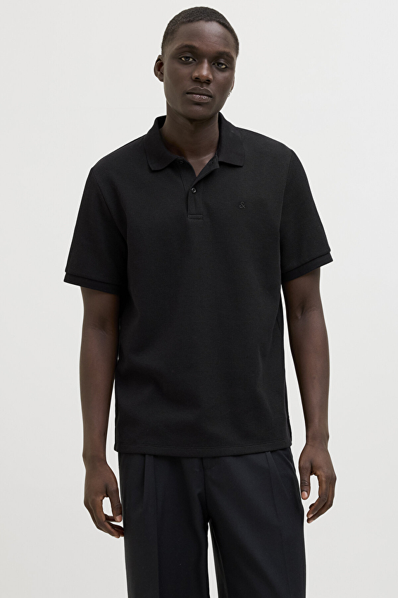 Jack&Jones Polo Yaka Regular Fit Kısa Kol Erkek Tişört 12268130 BLACK Siyah Jack&Jones Polo Yaka Regular Fit Kısa Kol Erkek Tişört 12268130 BLACK Siyah