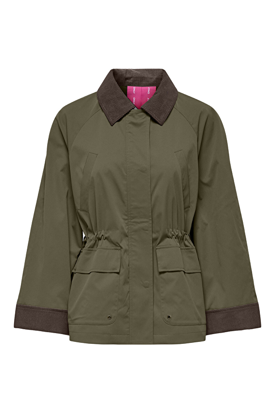 Only Relax Fit Gömlek Yaka Straight Fit Uzun Kollu Kadın Mont 15336401 Haki Only Relax Fit Gömlek Yaka Straight Fit Uzun Kollu Kadın Mont 15336401 Haki