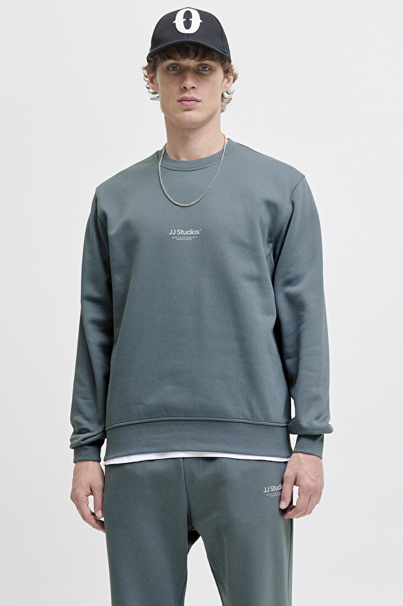 Jack&Jones Erkek Sweatshirt 12278791 STORMY WEATHER Gri Jack&Jones Erkek Sweatshirt 12278791 STORMY WEATHER Gri