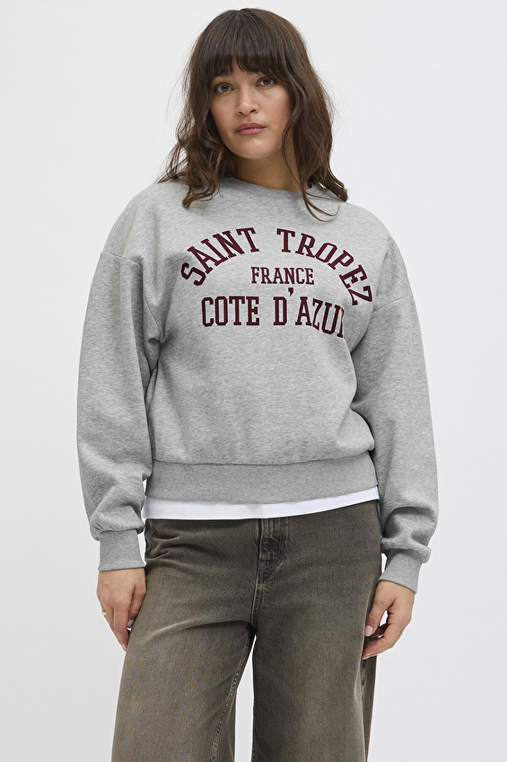 JJXX Kadın Sweatshirt 12260608 Gri JJXX Kadın Sweatshirt 12260608 Gri