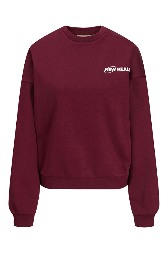 JJXX Kadın Sweatshirt 12281231 Bordo JJXX Kadın Sweatshirt 12281231 Bordo