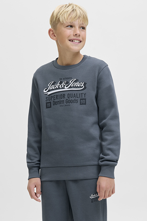 Jack&Jones Junior Erkek Çocuk Sweat 12279795 Füme Jack&Jones Junior Erkek Çocuk Sweat 12279795 Füme