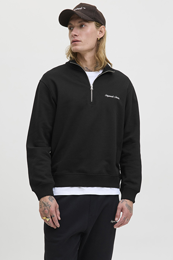 Jack&Jones Erkek Sweatshirt 12282899 BLACK Siyah Jack&Jones Erkek Sweatshirt 12282899 BLACK Siyah