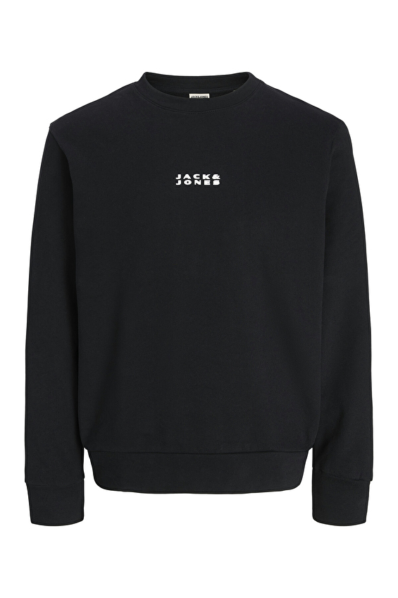 Jack&Jones Erkek Sweatshirt 12289125 BLACK Siyah