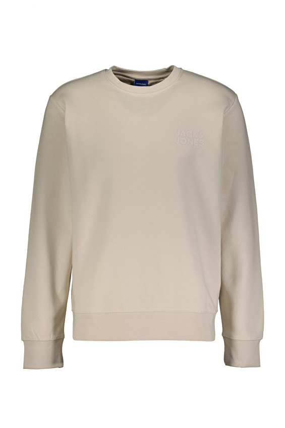 Jack&Jones Erkek Sweatshirt 12290659 MOONBEAM Bej Jack&Jones Erkek Sweatshirt 12290659 MOONBEAM Bej