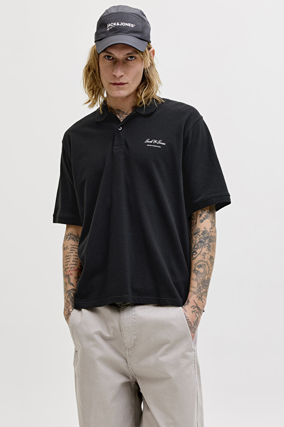 Jack&Jones Polo Yaka Relaxed Fit Kısa Kol Erkek Tişört 12288877 BLACK Siyah Jack&Jones Polo Yaka Relaxed Fit Kısa Kol Erkek Tişört 12288877 BLACK Siyah