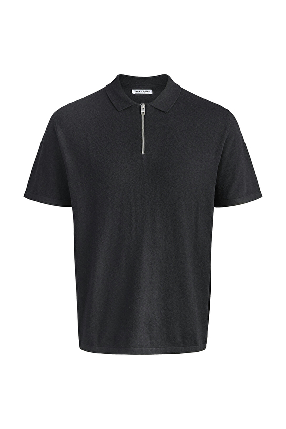 Jack&Jones Polo Yaka Regular Fit Kısa Kol Erkek Tişört 12288260 BLACK Siyah