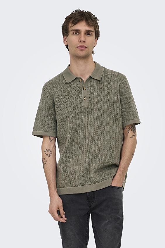 Only&Sons Erkek Kazak 22032760 Açık haki Only&Sons Erkek Kazak 22032760 Açık haki