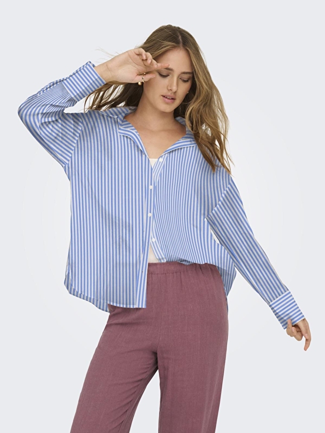 Only Kadın Gömlek 15369488 Mavi Only Kadın Gömlek 15369488 Mavi