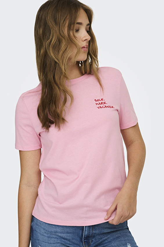 Only Kadın Tişört 15368637 Pembe Only Kadın Tişört 15368637 Pembe