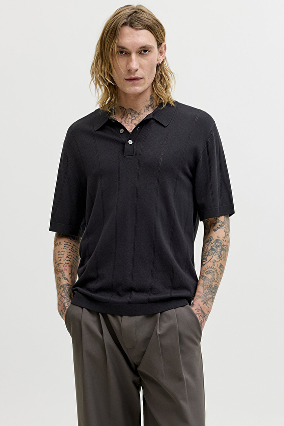 Jack&Jones Polo Yaka Regular Fit Kısa Kol Erkek Tişört 12291042 BLACK Siyah Jack&Jones Polo Yaka Regular Fit Kısa Kol Erkek Tişört 12291042 BLACK Siyah