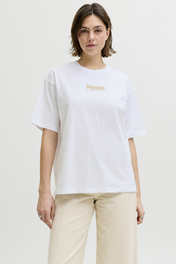 JJXX Kadın Tişört 12294477 Beyaz JJXX Kadın Tişört 12294477 Beyaz