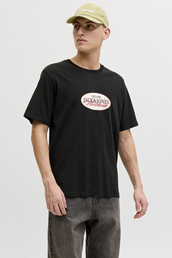 Jack&Jones Regular Fit Bisiklet Yaka Kısa Kol Erkek Tişört 12297891 BLACK Siyah Jack&Jones Regular Fit Bisiklet Yaka Kısa Kol Erkek Tişört 12297891 BLACK Siyah