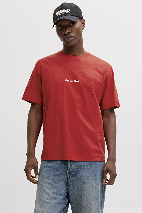 Jack&Jones Bisiklet Yaka Relaxed Fit Kısa Kol Erkek Tişört 12282892 SAMBA Kırmızı Jack&Jones Bisiklet Yaka Relaxed Fit Kısa Kol Erkek Tişört 12282892 SAMBA Kırmızı