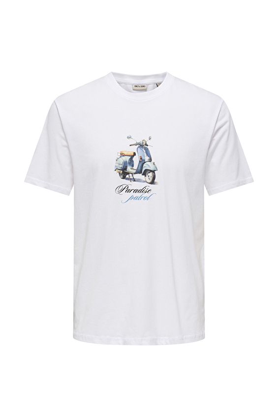 Only&Sons Erkek Tişört 22037487 Beyaz Only&Sons Erkek Tişört 22037487 Beyaz