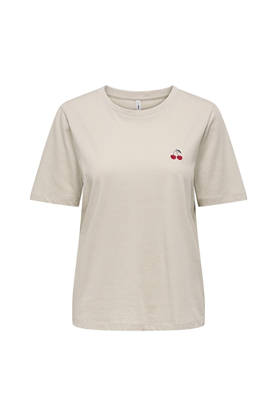 Only Kadın Tişört 15370117 Krem Only Kadın Tişört 15370117 Krem